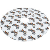 Dirt bike off-road motorrad / motocross-Cartoon Polyester Weihnachtsbaumdecke (Schrägansicht)