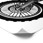 Dirt bike off-road motorrad / motocross-Cartoon Poster (Ecke)