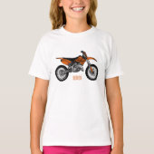 Dirt bike off-road motorrad / motocross-Cartoon T-Shirt (Vorderseite)