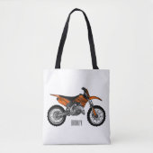 Dirt bike off-road motorrad / motocross-Cartoon Tasche (Vorderseite)