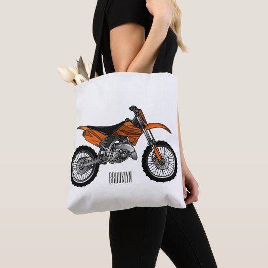 Dirt bike off-road motorrad / motocross-Cartoon Tasche (Von Nahem)
