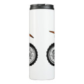 Dirt bike off-road motorrad / motocross-Cartoon Thermosbecher (Rückseite)