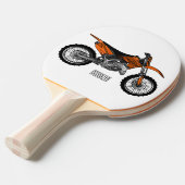 Dirt bike off-road motorrad / motocross-Cartoon Tischtennis Schläger (Vorderseite)