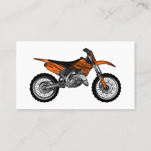 Dirt bike off-road motorrad / motocross-Cartoon Visitenkarte (Rückseite)