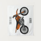 Dirt bike off-road motorrad / motocross-Cartoon Wandteppich (Vorderseite)
