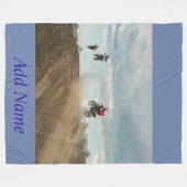 Dirt Bike Personalisiert Fleece Blanket (Vorderseite (Horizontal))