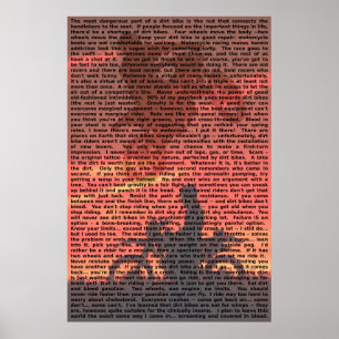 Dirt Bike Quote Poster 001