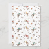 Dirt Bike Race Kinderdusche Einladung für Junge (Rückseite)