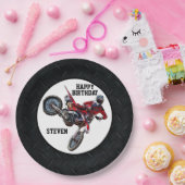 Dirt Bike Red Birthday Sport Motorrad Cool Pappteller (Party)