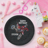 Dirt Bike Red Birthday Sport Motorrad Cool Pappteller (Party)
