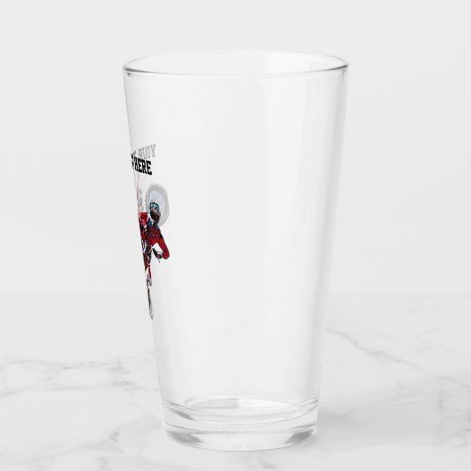 Dirt Bike Red Custom Sports Name Racing Glas (Links)