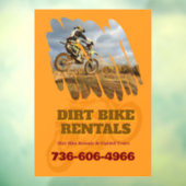 Dirt Bike Rental Custom Fensteraufkleber (Blatt 3)