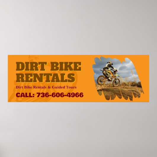 Dirt Bike Rental Custom Poster (Vorne)