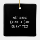 Dirt Bike Rider Boys Foto Square Keramikornament (Rückseite)