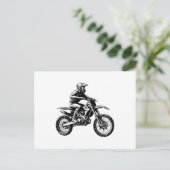 Dirt Bike Rider Feiertagspostkarte (Stehend Vorderseite)