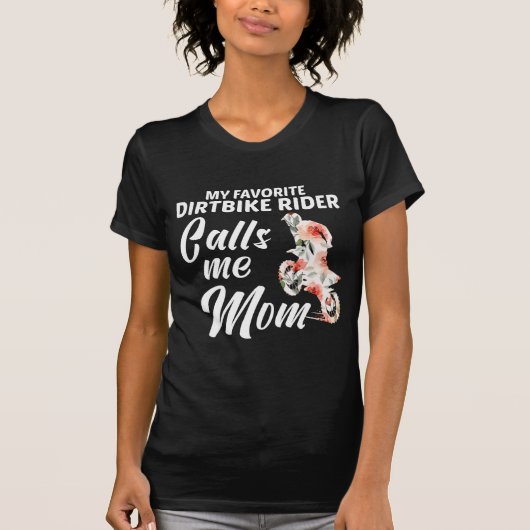 Dirt Bike Rider Motocross Son Mama Beziehungen T-Shirt (Vorderseite)