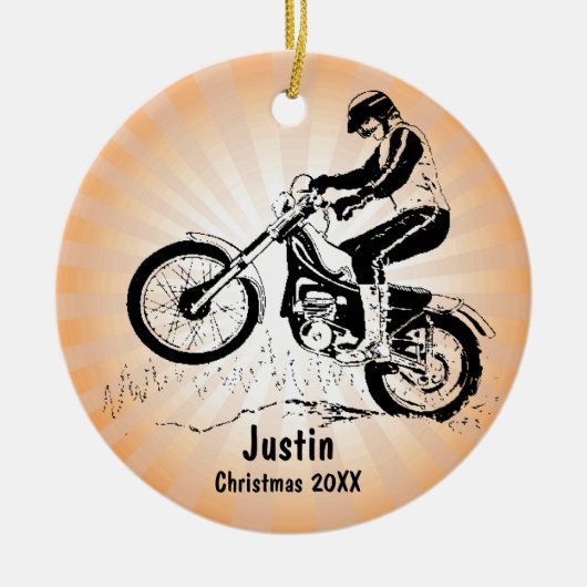 Dirt Bike Rider Ornament (Vorne)