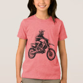 Dirt Bike Rider Tri-Blend Shirt (Vorderseite)