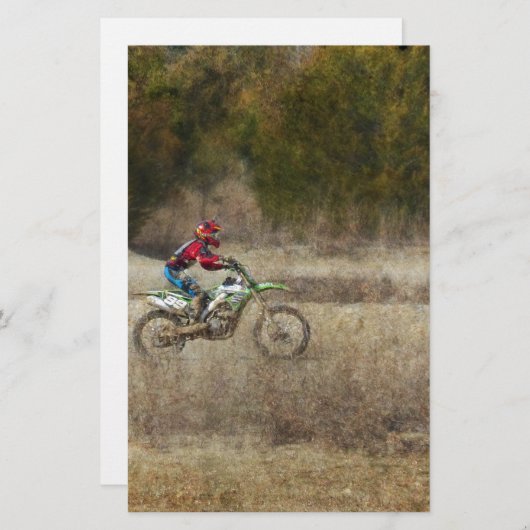 Dirt Bike Riding Briefpapier (Vorne/Hinten)