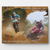Dirt Bike Riding Motocross Foto Keepake Fotoplatte (Vorderseite)