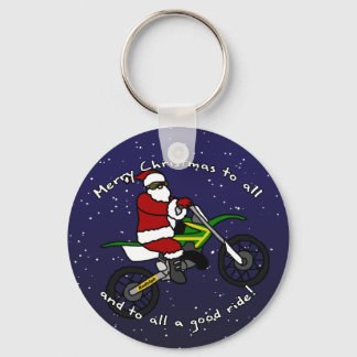 Dirt Bike Santa Schlüsselanhänger