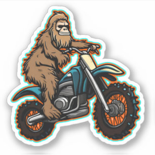 Dirt bike Sasquatch Aufkleber