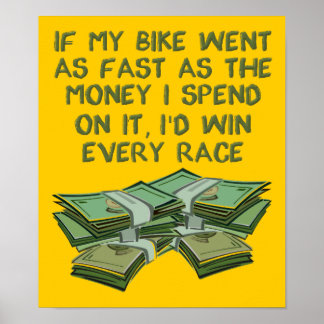 Dirt Bike so schnell wie Geld lustiges Motocross P Poster