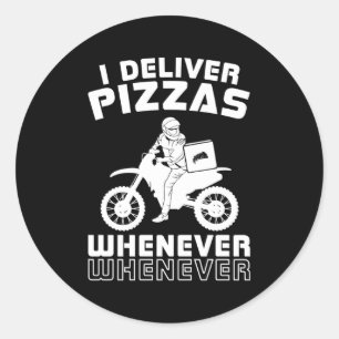 Dirt Bike Supermoto Mx Motocross Dirt Bike Pizza Runder Aufkleber