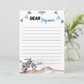 Dirt Bike Time Capsule Note Message Card Dankeskarte (Stehend Vorderseite)