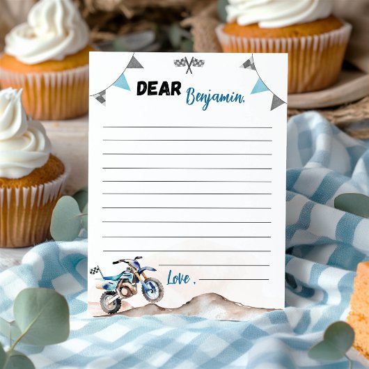 Dirt Bike Time Capsule Note Message Card Dankeskarte