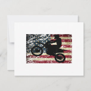 Dirt Bike USA Flag T - Shirt Motocross American Fl