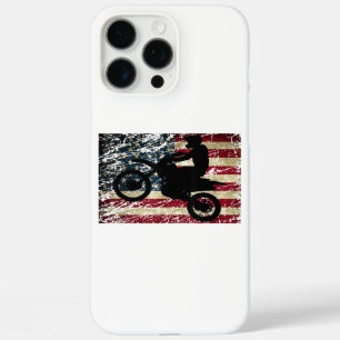 Dirt Bike USA Flag T - Shirt Motocross American Fl iPhone 16 Pro Max Hülle