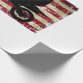 Dirt Bike USA Flag T - Shirt Motocross American Fl Geschenkpapier (Ecke)