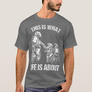 Dirt Bike Vater Motocross Motorrad FMX Biker Fauna T-Shirt