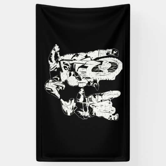 Dirt Bike Vater Motocross Motorrad Vater Banner (Vertikal)