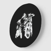 Dirt Bike Vater Motocross Motorrad Vater Große Wanduhr (Winkel)
