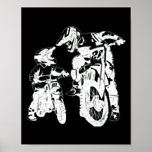 Dirt Bike Vater Motocross Motorrad Vater Poster