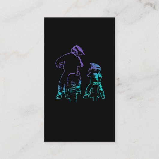 Dirt Bike Vater und Son Motocross Visitenkarte (Vorderseite)