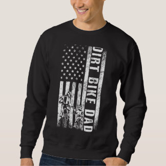 Dirt Bike Vater Usa Flag Motorrad Fmx Biker Vater Sweatshirt