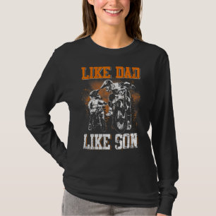 Dirt Bike Vater wie Vater wie Son Motocross Famili T-Shirt