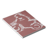 DIRT BIKE (weiße Schriftzeichen) Notizblock (angewinkelt)