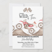 Dirt Bike Young Wild und Einladung zum 3. Geburtst (Vorderseite)