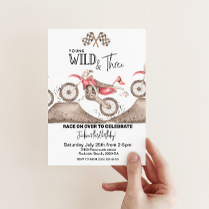 Dirt Bike Young Wild und Einladung zum 3. Geburtst