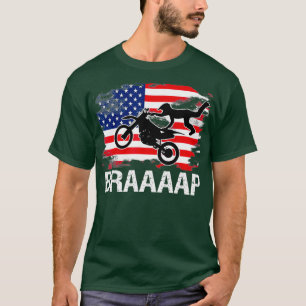 Dirt Biker Amerika Flagge Geschenk Motorrad vintag T-Shirt