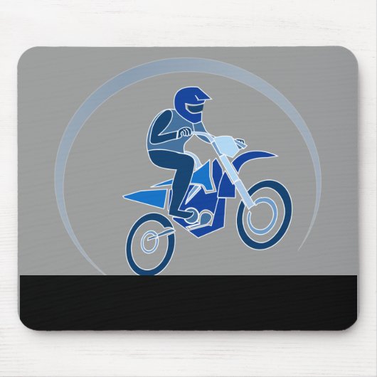 Dirt Biker, der ein Rad macht. Mousepad (Vorne)