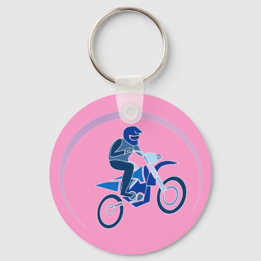 Dirt Biker Vector Biking Schlüsselanhänger (Vorderseite)