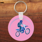 Dirt Biker Vector Biking Schlüsselanhänger (Vorderseite)