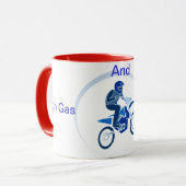 Dirt Biker Vector Biking Tasse (Vorderseite Links)