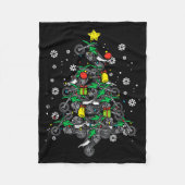 Dirt Bikes Christmas Tree Xmas Motocross Men Boy  Fleecedecke (Vorderseite)