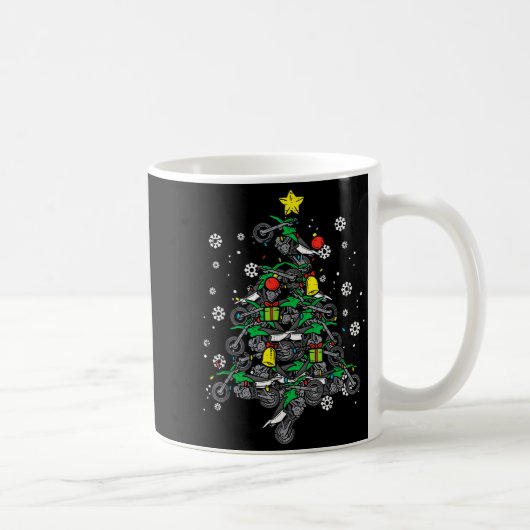 Dirt Bikes Christmas Tree Xmas Motocross Men Boy Kaffeetasse (Rechts)